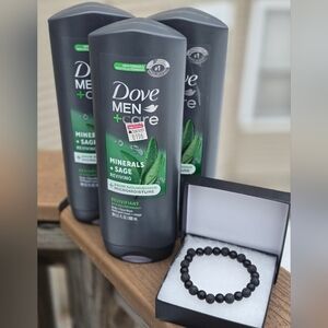 Dove Mens Bodywash Bundle With Black Bracelet